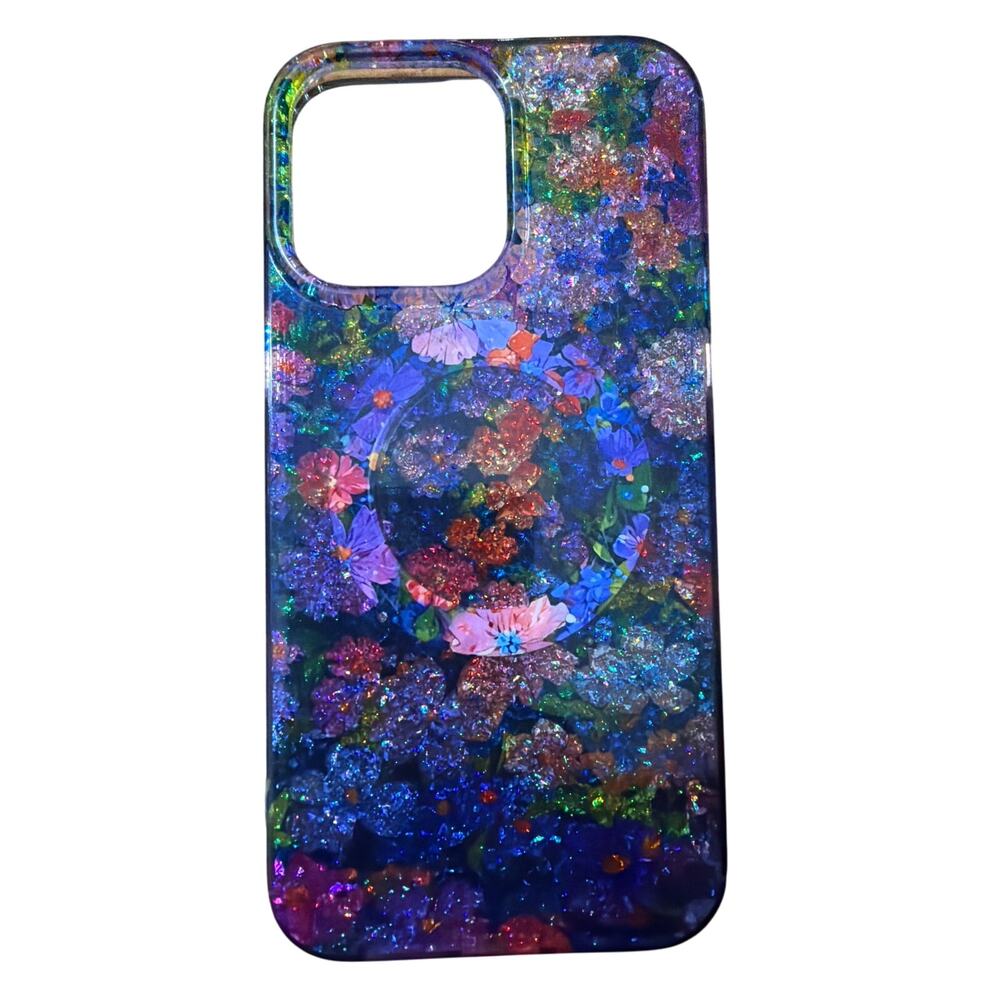 Luxy Lemon Purple Wildflower iPhone 14 Pro Max MagSafe Phone Case